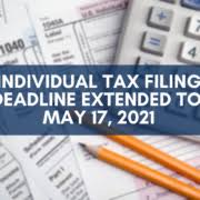 It's officially tax day, a month later than normal on account of the pandemic. Individual Tax Filing Deadline Extended To May 17 2021 Scheffel Boyle