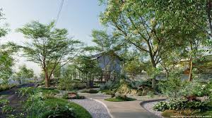 Photo shows japanese tea house west side. Globe Plants Bundle 17 Modern Japanese Garden å'é¢¨ã®åº­ Growfx Mesh Sharecgi Com