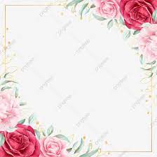 Quadrado Floral De Flores Rosas Aquarela E Borda Dourada Clipart Floral Flor Branco Imagem Png E Psd Para Download Gratuito Watercolor Flower Illustration Watercolor Rose Floral Background