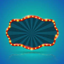 Abstract Retro Light Banner With Light Bulbs On The Contour Premium Vector Poster Background Design Retro Lighting Banner Background Images