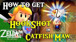 How to get Hookshot in Catfish Maw - Link's Awakening - YouTube