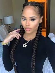 12 Best Two Cornrow Braids Choosy Styles To Copy New Natural Hairstyles Two Braid Hairstyles Two Cornrow Braids Braids With Weave