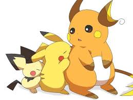 It evolves into pikachu when leveled up with high friendship, which evolves into raichu when exposed to a thunder stone. Which Pokemon Type Are You Pikachu Raichu Pokemon Pichu Pikachu Raichu