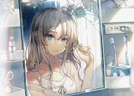 My shiny toy robots anime review nisemonogatari. Anime Original Bathroom Girl Mirror Toothbrush Hd Wallpaper Peakpx