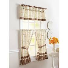 Walmart Better Homes And Gardens Cafe Window Tier Kitchen Window Coverings Cafe Themed Kitchen Curtains