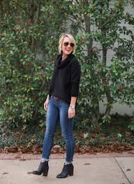 (say, to elongate a flare or dress up a boyfriend style.) skinny jeans? Sugarplum Style Tip How To Wear Ankle Boots With Skinny Jeans Hi Sugarplum
