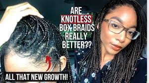 The beauty of medium knotless braids is that they provide many advantages. All About Knotless Box Braids After One Month Of Wear Box Braids Braids Knotless