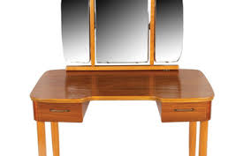 Mid century modern desk vanity table wood executive writing office computer. Lot Art Mid Century Modern Formica Vanity Knoll Drake