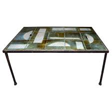1950s coffee table by les 2 potiers 1stdibs com not roger capron coffee table tile tables furniture