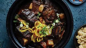 These Richly Flavored Ribs Are A Riff On Kalbi Jjim A Traditional Korean Special Occasion Dish Rib Recipes Short Ribs Short Ribs Recipe