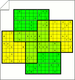 Vous devez simplement plier le papier en deux et commencer à resoudre les jeux. Sudoku Samourai Special A 4 Grilles Gratuit A Imprimer Forme Symetrique Et Asymetrique Niveaux Debutant Confirme Expert Impression En Fond Blanc Grise Et Colore