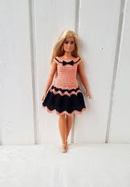 curvy barbie clothes fashionistas barbie crochet dress for curvy barbie doll in 2020 crochet barbie clothes barbie dress pattern crochet doll dress