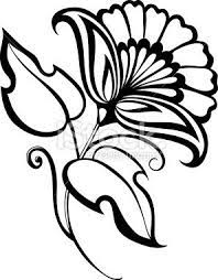 Doodle flowers contour line drawing.black and white image.simple flower isolated on a white background.vector. Beautiful Black And White Flower Retro Style Flower Drawing Easy Flower Drawings Simple Flower Drawing Designs