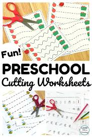 Scissor skill practice this set includes 17 worksheets to practice cutting with a scissor. Fun Preschool Scissor Skills Worksheets For Kids Look We Re Learning