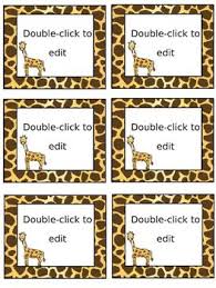 Editable Zoo Animals Name Tags Labels Jungle Safari Theme Zoo Animals Names Jungle Theme Classroom Safari Theme Classroom