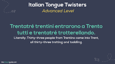 30 Italian Tongue Twisters That'll IMPROVE Your Pronunciation (For ...