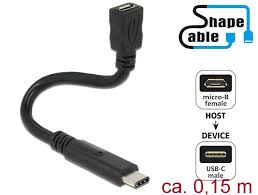 As of writing this post, most devices use a 2.0 micro usb, apart from newer devices. Delock Products 83929 Delock Cable Usb 2 0 Micro B Female Usb 2 0 Type C Male Shapecable 0 15 M