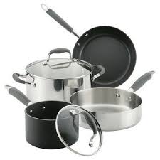 Anolon Anolon Advanced 6 Piece Non Stick Stainless Steel Cookware Set Perigold In 2020 Cookware Set Stainless Steel Cookware Set Nonstick Ceramic Cookware Set