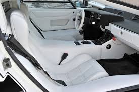 White Interior Lamborghini Countach Punk Scene Car Seats