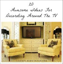 When decorating a small living room, a lot of people assume a small rug is the way to go. Decorating Around Tv Elegant Inspiring Ideas Laurel Home Bac Ojj