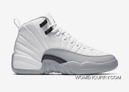 Jordan 12 Black Red White Air Jordan 12 Barons Wolf Grey White Release New Style Price 79 00 Women Stephen Curry Shoes Online Air Jordans Jordans New Jordans Shoes