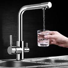 Kitchen tap lever mixer with retractable spray delinia frozen chrome. Dual Lever Kitchen 3 Way Water Filter Mixer Tap Sink Flow Modern Flexible Chrome Faucet Sale Banggood Com Arrival Notice