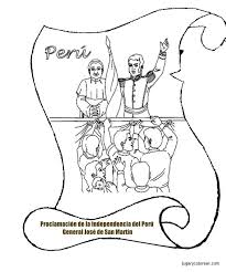 Colorear tus dibujos 20 de junio día bandera argentina para. Dibujo Bandera Del Peru Para Colorear Manualidades Infantiles