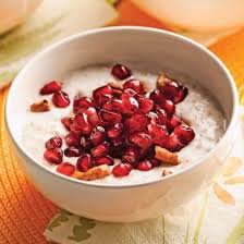 Gruau Au Lait De Coco Grenade Et Peche Je Cuisine Recipe Food Breakfast Desserts