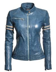 Miss Pool Women S Fashion Collection Leather Jacket Blue Leather Jacket Jackets For Women