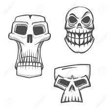 Free shipping on orders over $25 shipped by amazon. Skull Sketch Icons Set Halloween Scary Skeleton Face Sign For Royalty Free Cliparts Vectors And Stock Illustration Image 61549148