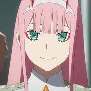 In this video wallpaper, she is wearing black tights and a red dress with a black strap. Zero Two Darling In The Franxx Wiki Fandom