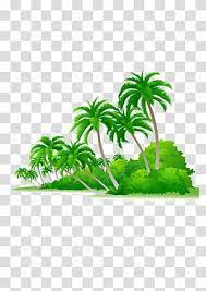 Green Coconut Trees Arecaceae Euclidean Tree Illustration Palm Beach Transparent Background Png Clipart Tree Illustration Palm Tree Images Palm Tree Png