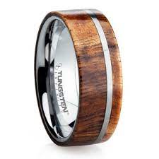 8 Mm Wood Mens Wedding Bands In Titanium K109m Koa Mens Wedding Rings Unique Wedding Men Rings For Men