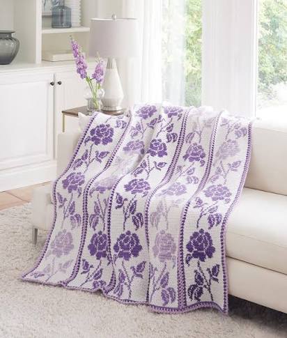 Bed of Roses Afghan – Mary Maxim