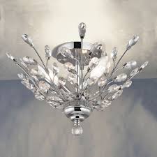 Crystal Semi Flushmount Light In Chrome Finish 2253 26 Destination Lighting
