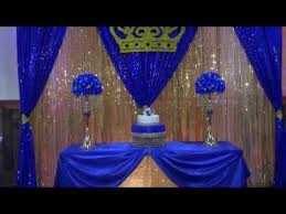 If that's the case, you can basically decorate the venue with any colour and theme you want. Gold Royal Blue And Ivory Wedding Decoration Youtube