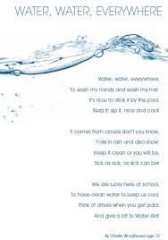 Water Water Everywhere A Short Poem By 10 Year Old Charlie Woodhouse Iwalk4 1000 In 2020 Short Poems Water Poems Kindergarten Poems