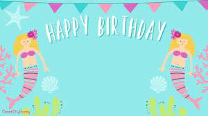 Add This Virtual Mermaid Background To Your Zoom Call For A Gorgeous Mermaid Themed Kids Invitation Birthday Girls Birthday Party Themes Mermaid Theme Birthday