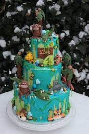 Lekker Zoet Jungle Taart Met Drip En Krokodil Voor Kate 4 Jaar Taart Verjaardagstaart Drip Cakes