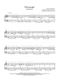 Photograph By Ed Sheeran Piano Sheet Music Rookie Level Piano Sheet Music Sheet Music Piano Music