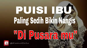 Kali ini aku membaca puisi ibu maafkan aku, sedih banget dan menyentuh hati, kita sadar bahwa ibu adalah surga bagi seorang. Puisi Ibu Paling Sedih Bikin Nangis Yang Menonton Youtube