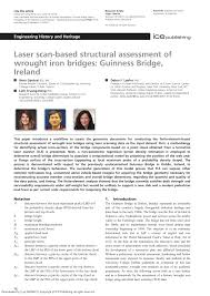 Maybe you would like to learn more about one of these? Pdf Laser Scanning Based Diagnostics In The Structural Assessment Of Historic Wrought Iron Bridges