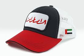 كاب الامارات - الأسود، مع الأبيض، والأحمر - Foxerz