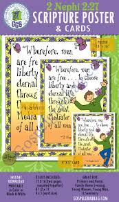 Scripture Poster 2 Nephi 2 27 Family Home Evening Overcome Evil With Good Primary Lessons