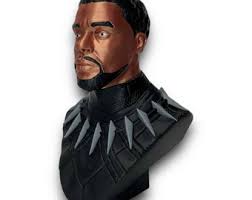 Black Panther Chadwick Boseman Bust Sculpture Statue