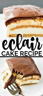 This Easy Eclair Cake Tastes Just Like An Eclair Only Much Easier To Make Bring This To A Part Eclair Cake Recipes Easy Eclairs Cake Easy Potluck Desserts