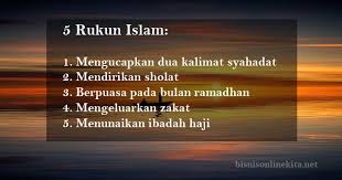 Syahadat menyatakan kalimat tiada tuhan selain alloh, dan muhammad utusan alloh. 5 Rukun Islam Dan 6 Rukun Iman Yang Wajib Kita Ketahui