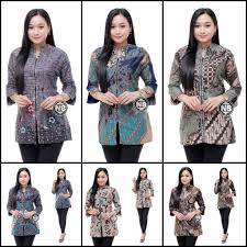 Model baju batik kombinasi untuk pria, wanita, dan couple. Model Baju Batik Kantor Wanita Berjilbab