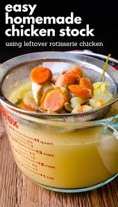 Easy Leftover Rotisserie Chicken Stock Recipe Chicken Stock Recipe Leftover Rotisserie Chicken Broth Recipes