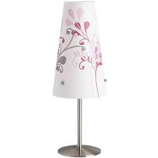 Monzana tischlampe 2er set nachttischlampe design tischleuchte touch 3 helligkeitsstufen wohnzimmerlampe leuchte, model:2er set cahaya. Nachttischlampe Isi Weiss Mit Blumen Brilliant Mytoys